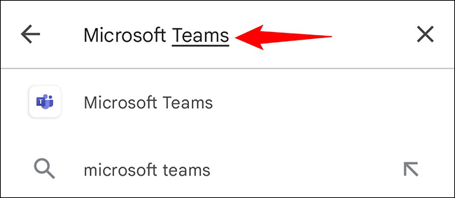 Digite "Microsoft Teams" e pressione Enter.