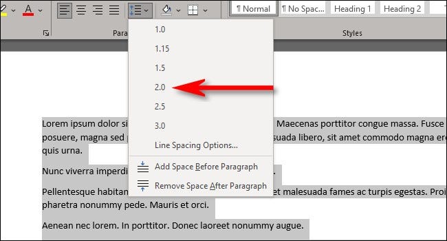 Selecione "2" no menu suspenso