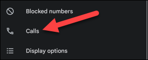 Selecione "Chamadas".