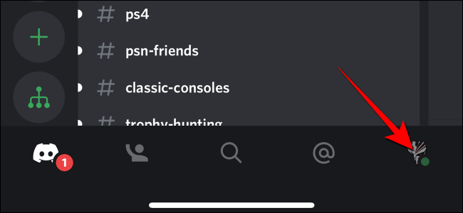Toque na sua foto de perfil do Discord no canto inferior direito para abrir "Configurações do usuário".