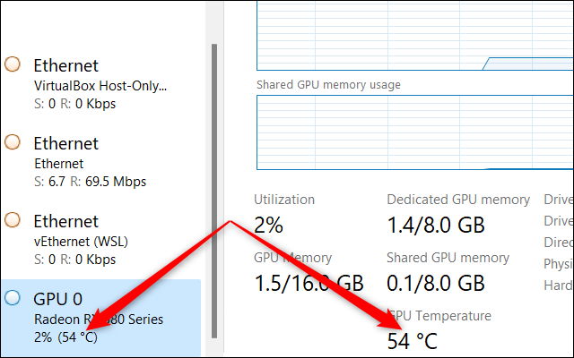 Verifique a temperatura da sua GPU no Gerenciador de Tarefas