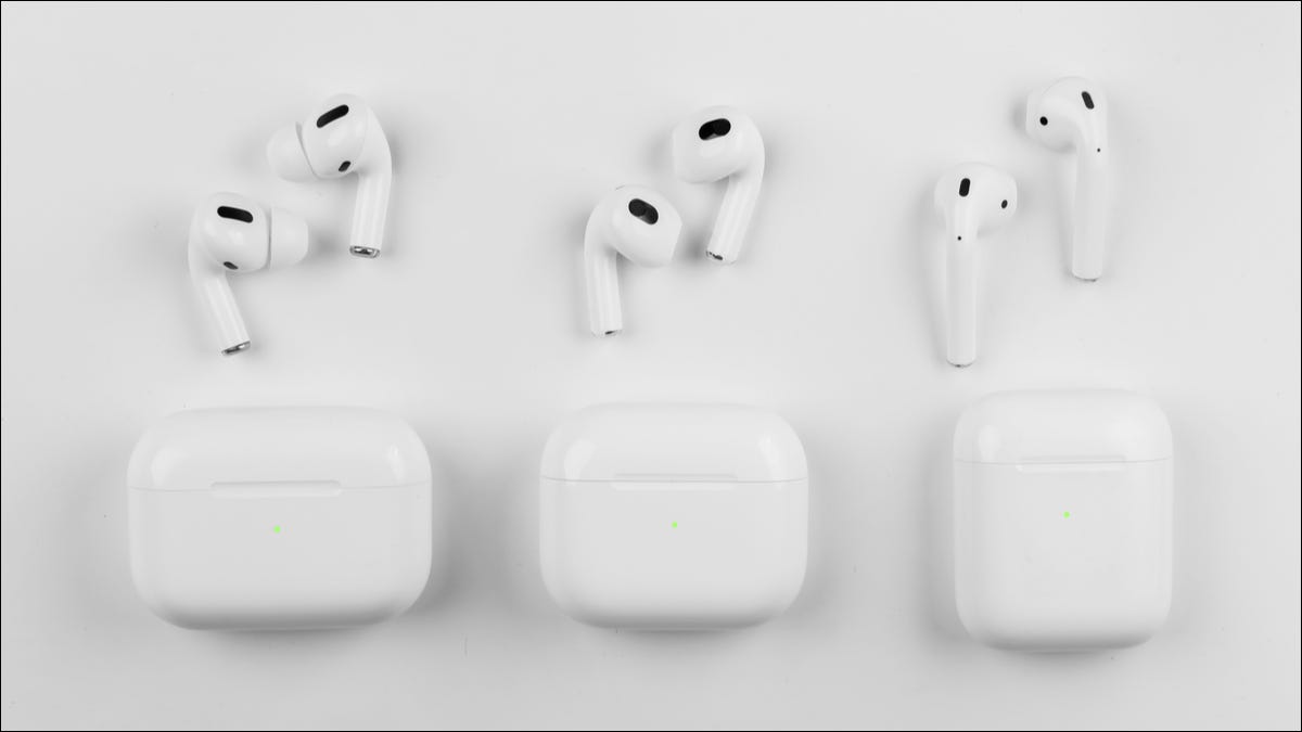 Modelos de AirPods definidos