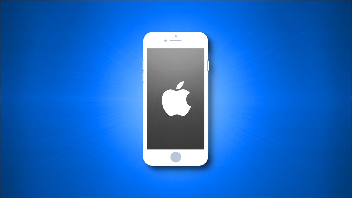 Uma ilustração do iPhone SE com uma tela cinza