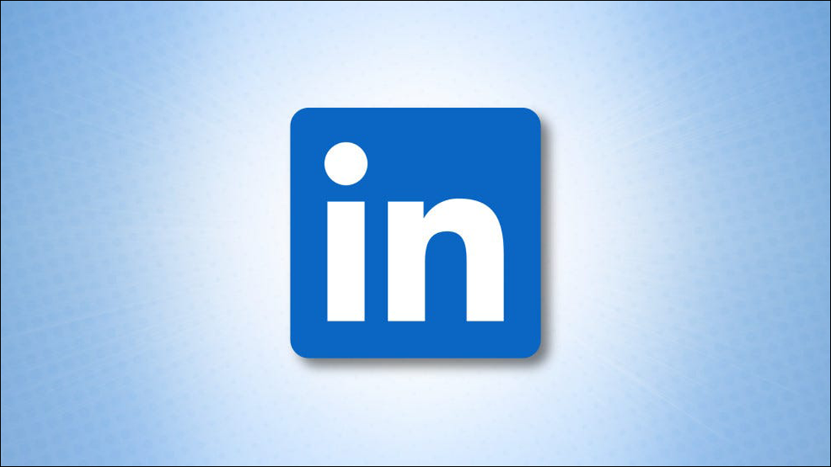 Logo do LinkedIn em um fundo azul.
