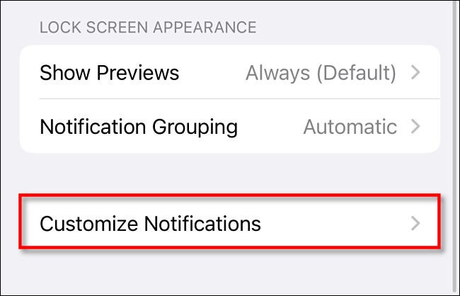 Toque em "Personalizar notificações"