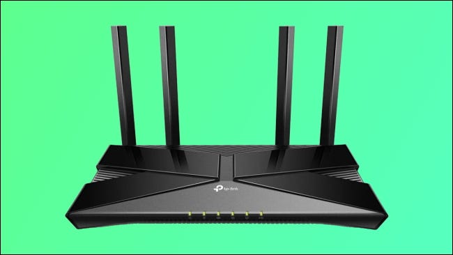 TP-Link em fundo verde