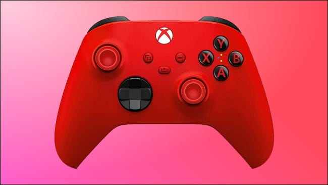 controle xbox vermelho em fundo rosa