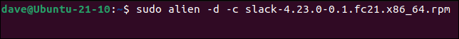 Convertendo o arquivo RPM do Slack em um arquivo DEB