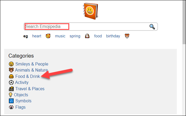 Pesquise na Emojipedia.