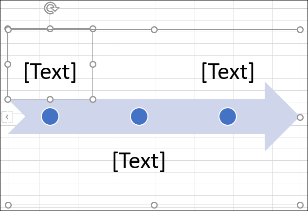 Linha do tempo básica inserida no Excel