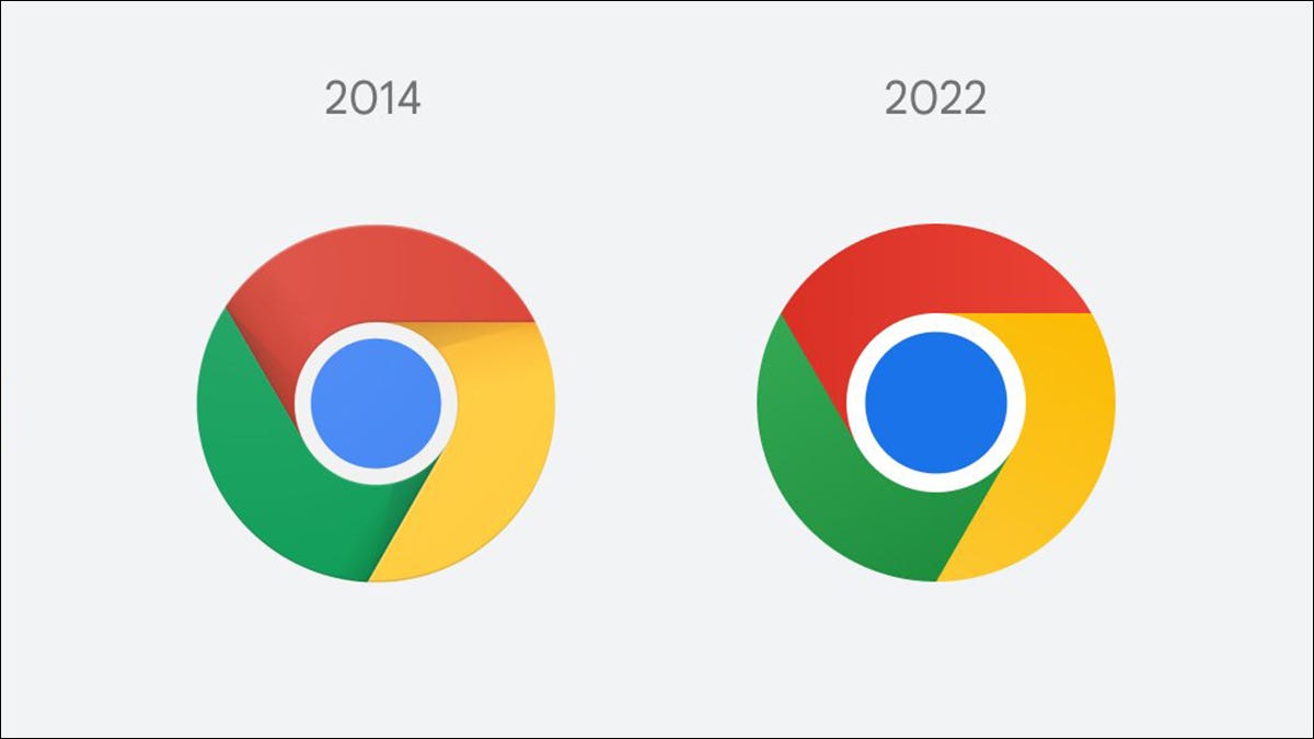 Logotipos do Google Chrome lado a lado