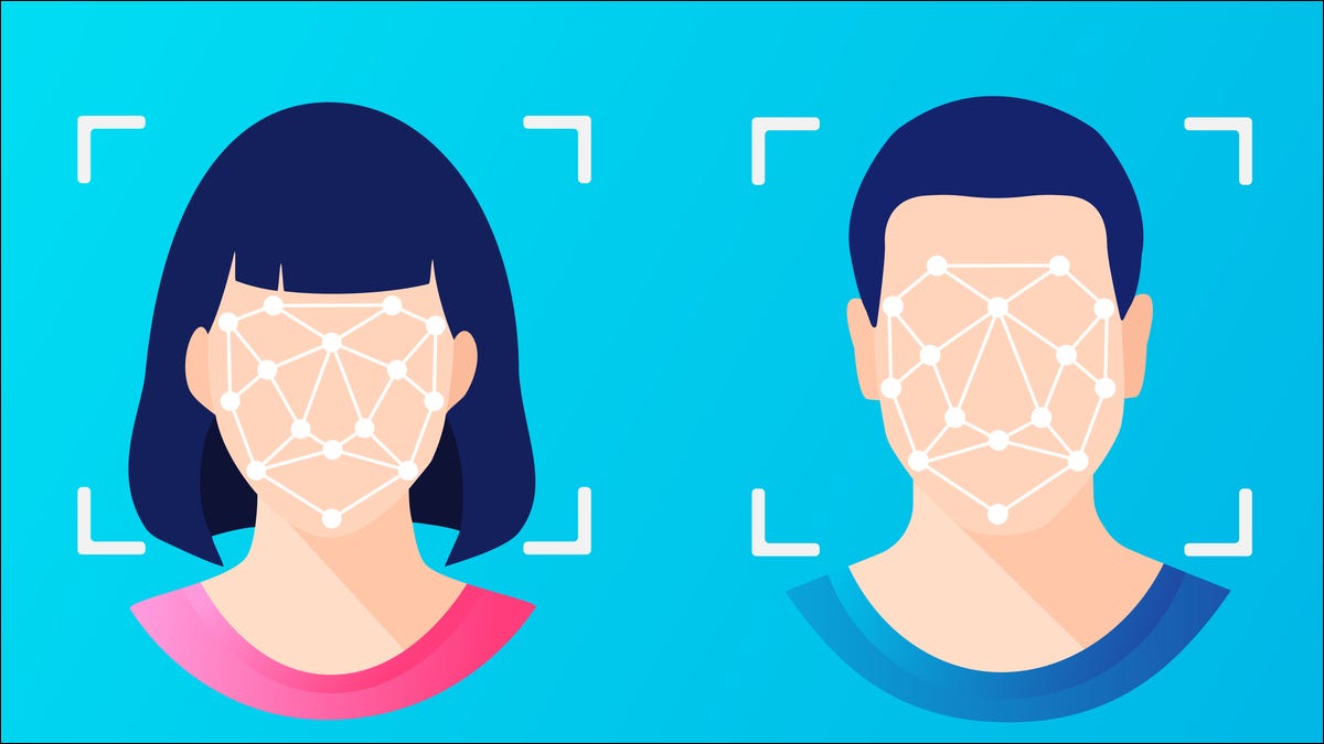 Gráfico de reconhecimento facial