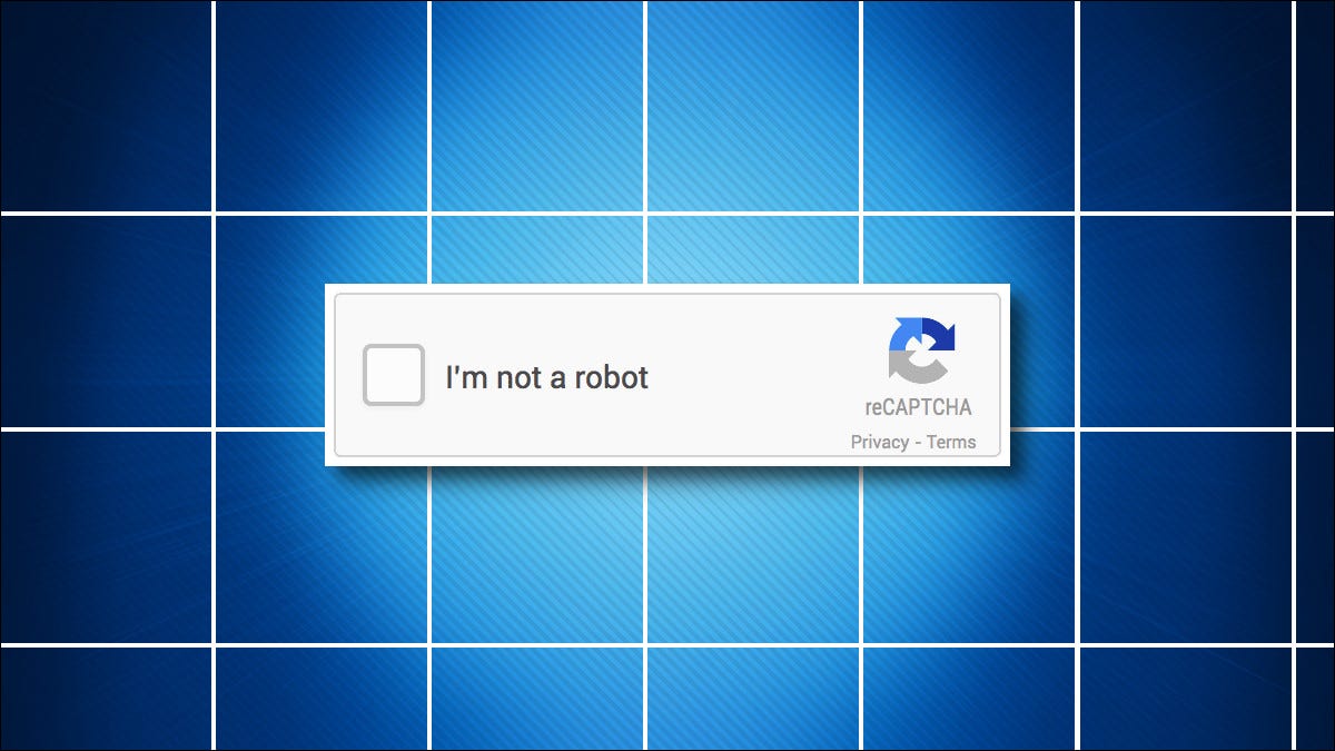 A caixa Recaptcha "Não sou um robô"