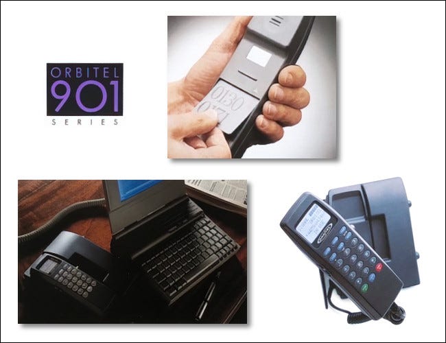 O telefone Orbitel 901 foi usado para enviar a primeira mensagem de texto oficial do mundo em 1992.