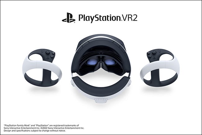 Uma visão traseira do PS VR2