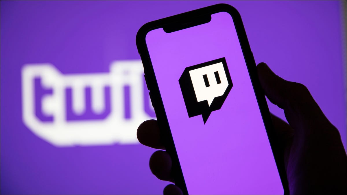 twitch logotipo em um smartphone