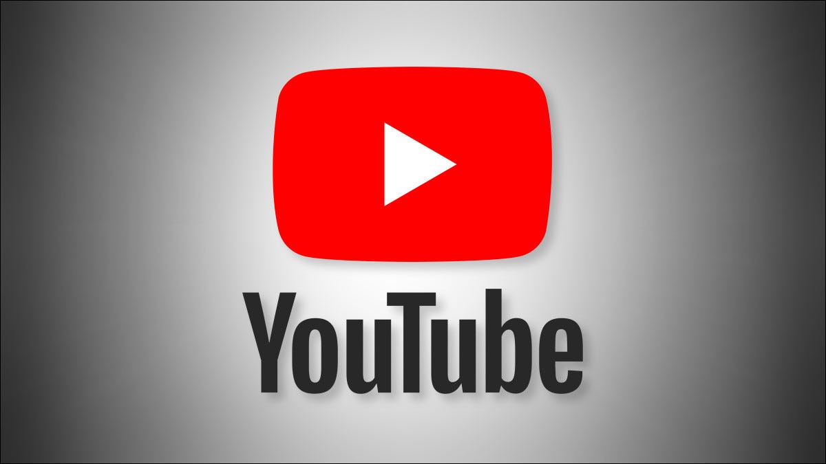 Logo do YouTube em fundo cinza.