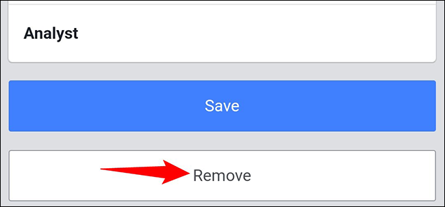 Choose "Remove" at the bottom.