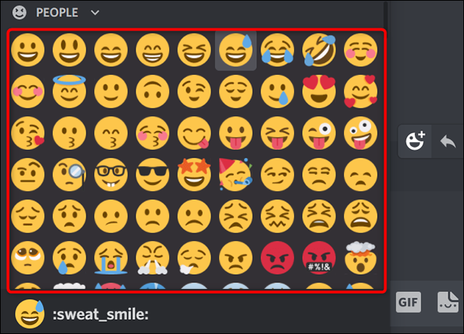 Escolha uma reação emoji.