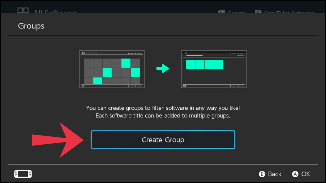 O pop-up de criação de grupo pela primeira vez