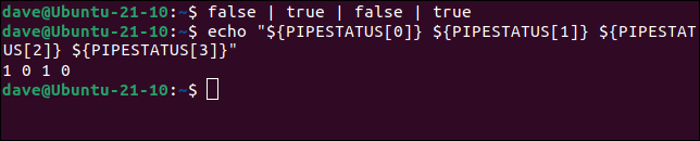 Usando PIPESTATUS para ver o código de retorno de todos os programas em uma cadeia de pipe.