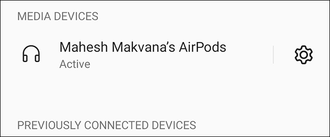 AirPods conectados ao Android.