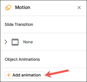 Adicionar animação na barra lateral de movimento
