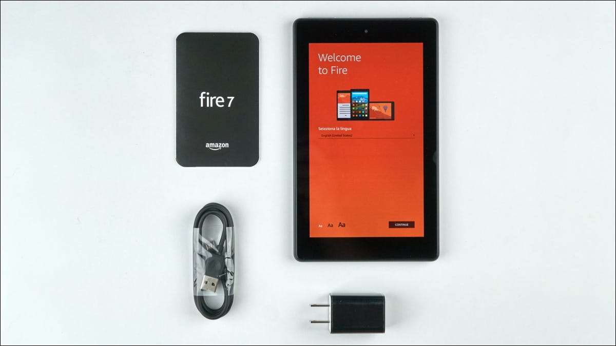 Tablet Amazon Fire.