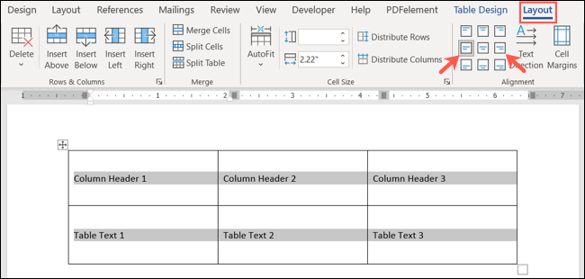 How To Center Text In A Cell