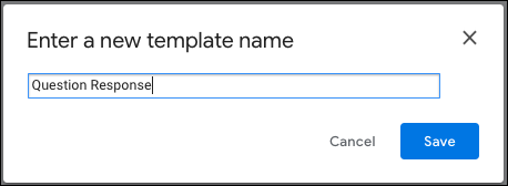 Caixa de nome do modelo no Gmail