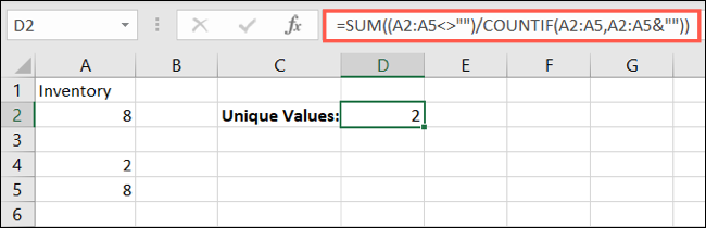 SUM e COUNTIF filtrados