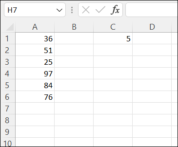 Os multiplicandos e multiplicadores no Excel.