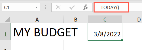 Função HOJE no Excel