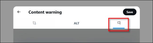 No Twitter, clique na guia "Sinalizar".