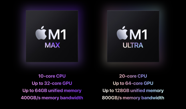 M1 Max e M1 Ultra