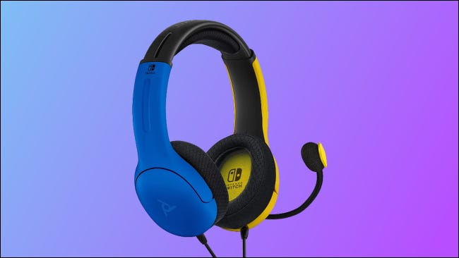 PDP Gaming Headset and blue and purple background