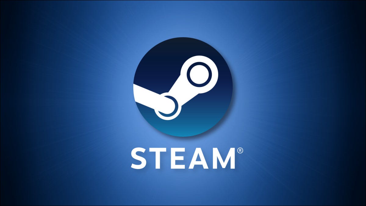 O logotipo da Valve Steam em um fundo azul