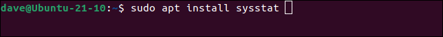 Instalando o sysstat com o apt no Ubuntu