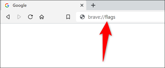 Acesse as bandeiras do Brave na área de trabalho.