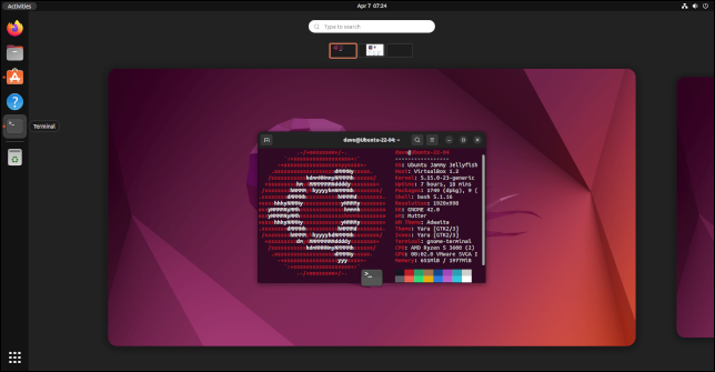 Visualização de atividades no Ubuntu 22.04