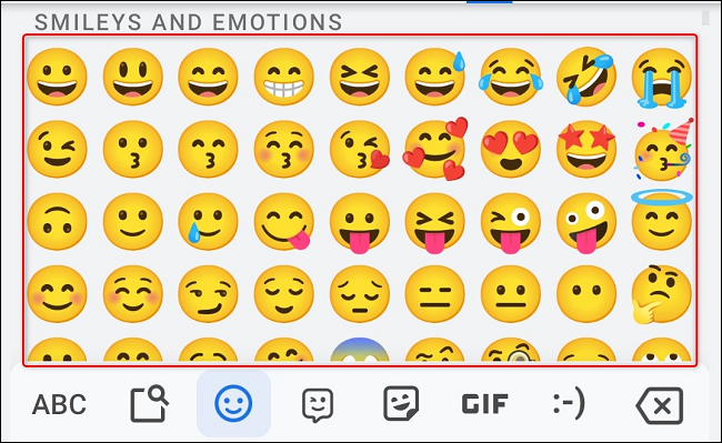 Selecione um emoji.