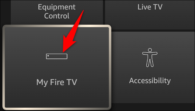 Acesse a opção "Minha TV Fire".