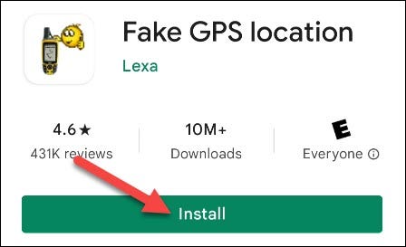 Baixe o aplicativo GPS falso.