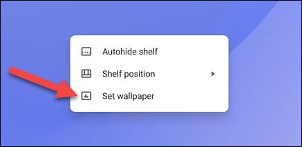 Selecione "Definir papel de parede".