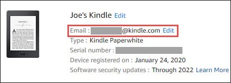 Remember your Kindle email address.