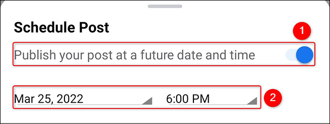 Especifique a data e a hora.