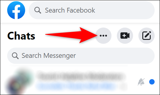 Selecione os três pontos ao lado de “Chats”.