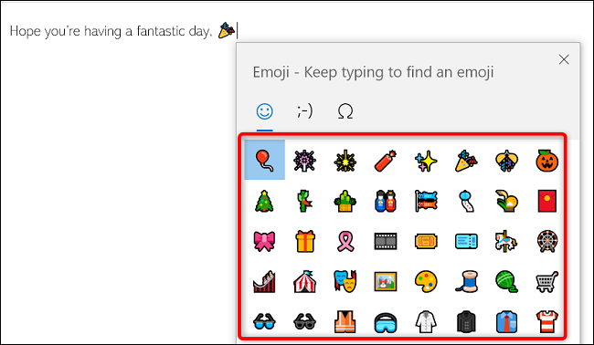 Adicione um emoji a um email do Outlook.