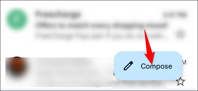 Selecione "Compose" no canto inferior direito.