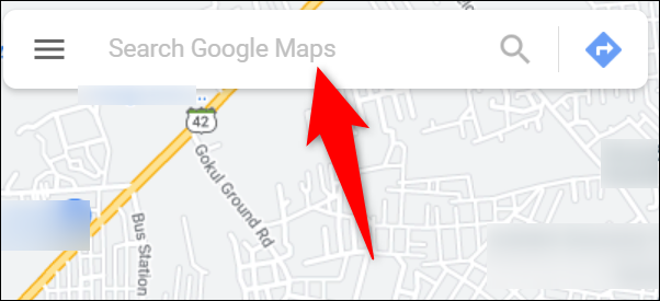 Encontre um lugar com "Pesquisar no Google Maps".
